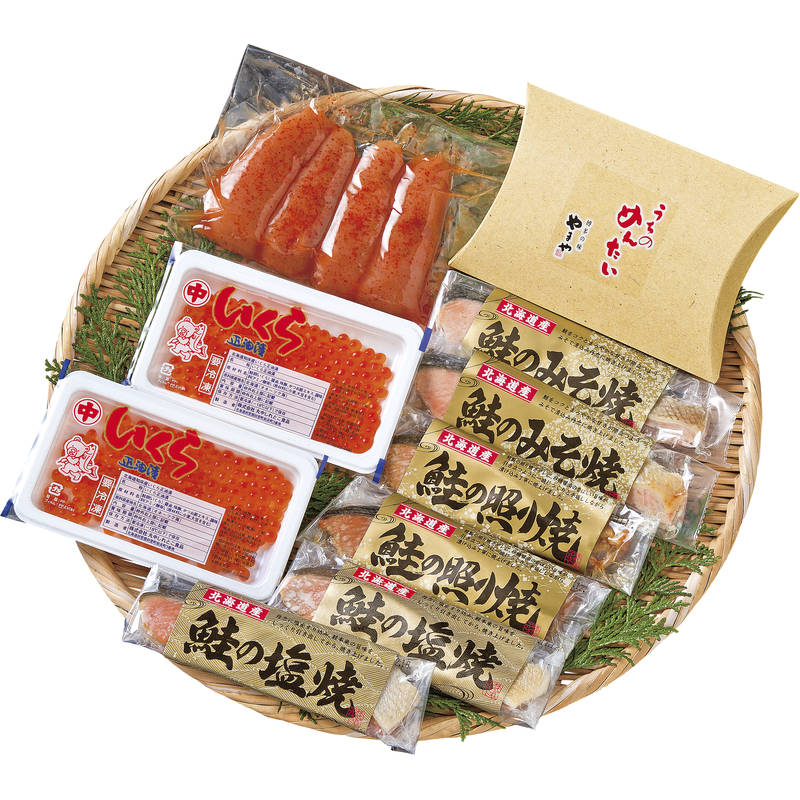 北海道いくら・3種の鮭とやまや明太子 詰合せ 2740-50　（2021 夏季 限定） 【直送品】 送料無料【SG便】