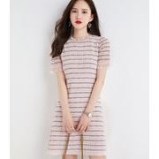 お買い得TimeSALE実施中 夏 半袖 縞模様 ワンピースは 新作 スカート レディース 韓国ファッション
