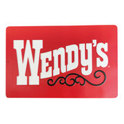 エンボス看板【Wendy's OLD RED】ウェンディーズ