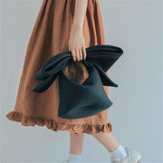 大人のキレイを求めて 韓国ファッション 凹型 ショルダーバッグ コスメティックバッグ 可愛い 蝶結び