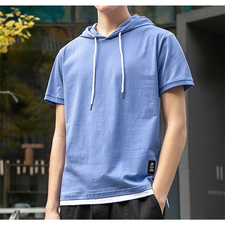 パーカー メンズ 半袖 プリント カジュアル フェイクレイヤード Tシャツ 半袖パーカー 無地 アパレル 株式会社 Ouka Car Leasing 問屋 仕入れ 卸 卸売の専門 仕入れならnetsea