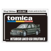 大人トミカステッカー logo+mitsubishi lancer gsr evolution3 トミカ ロゴ TOMICA 車 Sサイズ LCS861
