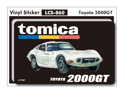 大人トミカステッカー logo+toyota 2000gt トミカ ロゴ TOMICA 車 Sサイズ LCS860 グッズ