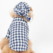 犬服 春夏 ペットウェア ドッグウェア ペット用品 小型犬 ネコ雑貨 ペット雑貨 猫雑貨 シャツ 帽子付き