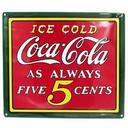 エンボスメタルサイン COKE ICE COLD