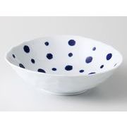 【SALE】藍染水玉 変形多用鉢　「波佐見焼」