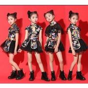キッズ ダンスウェア トップス+スカート2点セット 女の子 韓国ファション ヒップホップ 演出服