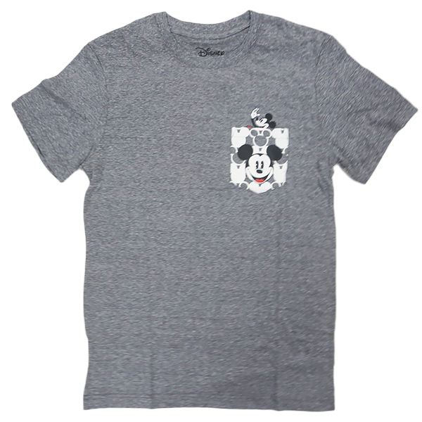 T シャツ MICKEY MOUSE POCKET TEE GY 【ミッキーマウス】
