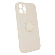 iPhone12Pro オフホワイト スマホケース アイフォン iPhoneシリーズ シリコン リングケース