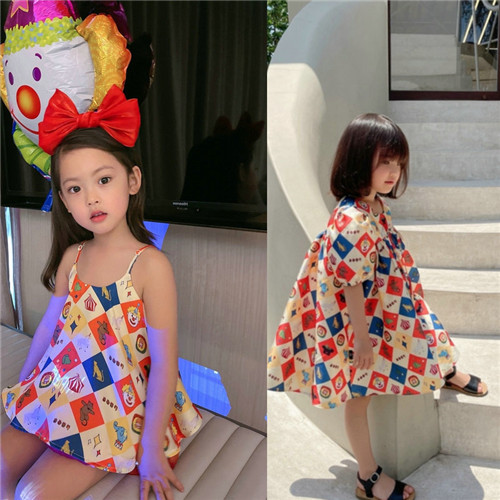 m18244 チョッキ ワンピース ドレス  SALE 韓国子供服 ファッション カジュアル  女の子 2022新作