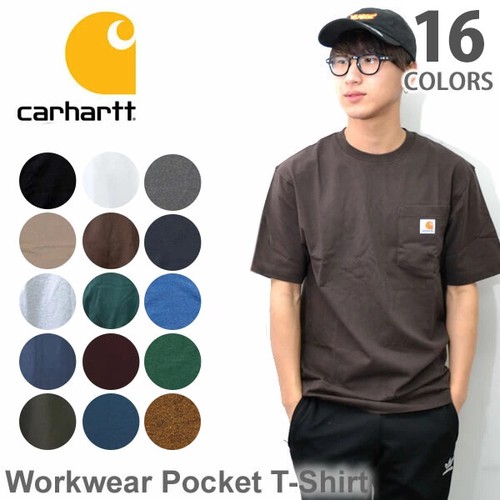 カーハート/carhartt Men’s K87 WORK POCKET T-Shirt メンズ Tシャツ 半袖 定番