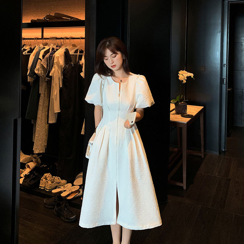 Women 22年春夏新作 韓国風レディース服 パフスリーブ ワンピース 体型カバー 夏 Www Watsons Biz Id