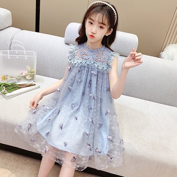 子供服 ワンピース ピンク 160 韓国子ども服 キッズ 女の子 夏服 レースワンピース 蝶々 子供 アパレル 個人事業主 グッズワン 問屋 仕入れ 卸 卸売の専門 仕入れならnetsea