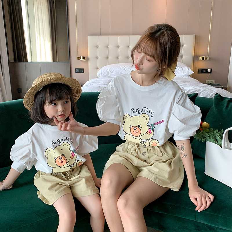 親子服　母と娘さんアパレル　Ｔシャツ+パンツ　カジュアル