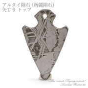 【一点物】 アルタイ隕石 新疆隕石 矢じり 彫り物 プレート Altai (Xinjiang) meteorite Arrowhead Plate