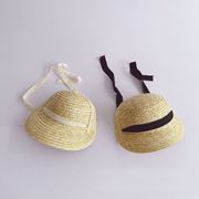 キッズ 子供 帽子 ハット 草編み帽子 麦わら帽子 ストローハット 熱中症対策