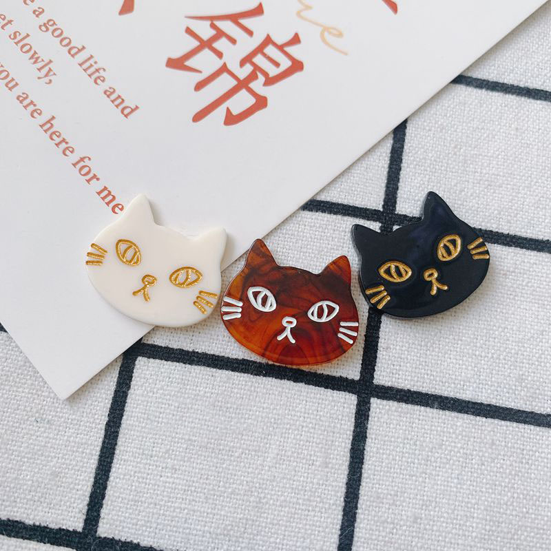 チャーム 部品 DIY アクセサリーパーツ 猫 ハンドメイド ネコ デコパーツ ねこ アクリル パーツ 穴なし