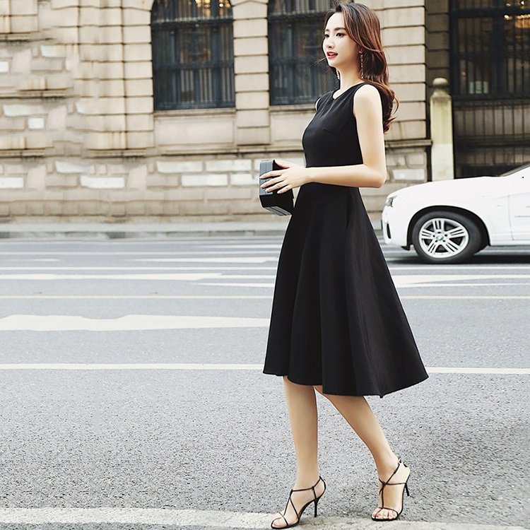 ワンピース レディース ノースリーブ 夏 韓国風 オシャレ 黒 きれいめ ビジネスワンピース アパレル 個人事業主 グッズワン 問屋 仕入れ 卸 卸売の専門 仕入れならnetsea