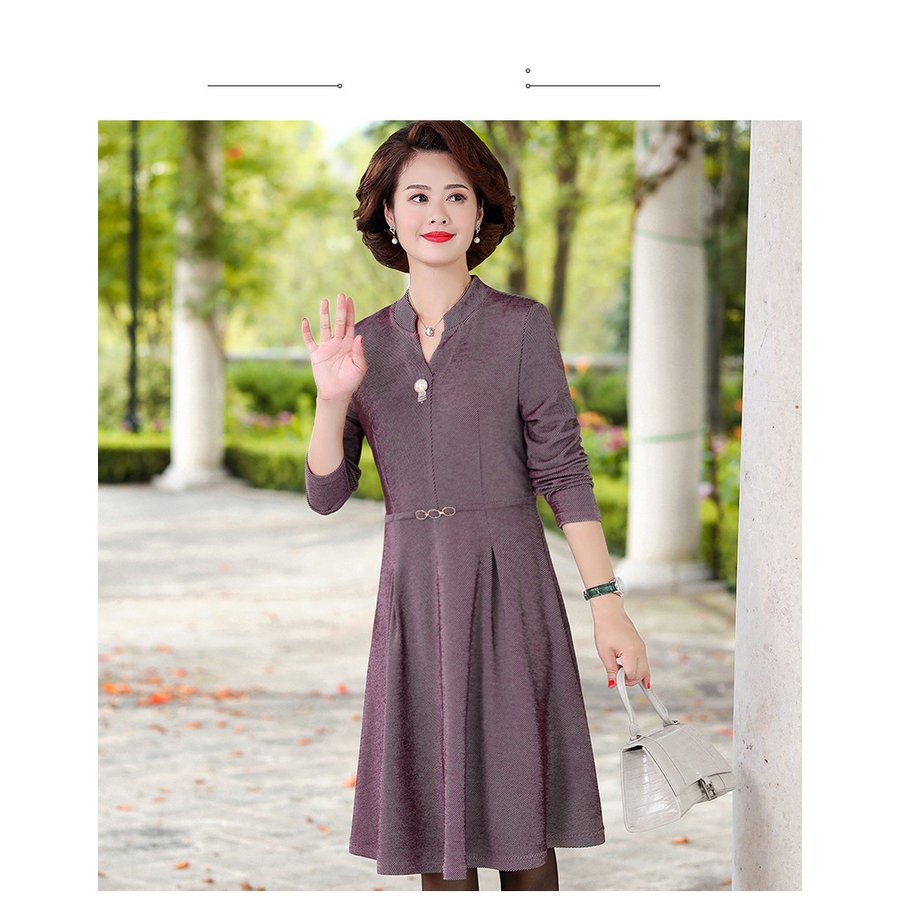 ワンピース レディース 40代 春秋 膝丈ワンピース 長袖 きれいめ 上品 アパレル 個人事業主 グッズワン 問屋 仕入れ 卸 卸売の専門 仕入れならnetsea
