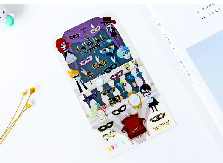 韓国風文具 シール貼紙 手帳素材 封口貼 可愛い アンティーク 仮面舞踏会ダンスパーティー 単枚入 雑貨 Btd Engi 株式会社 問屋 仕入れ 卸 卸売の専門 仕入れならnetsea
