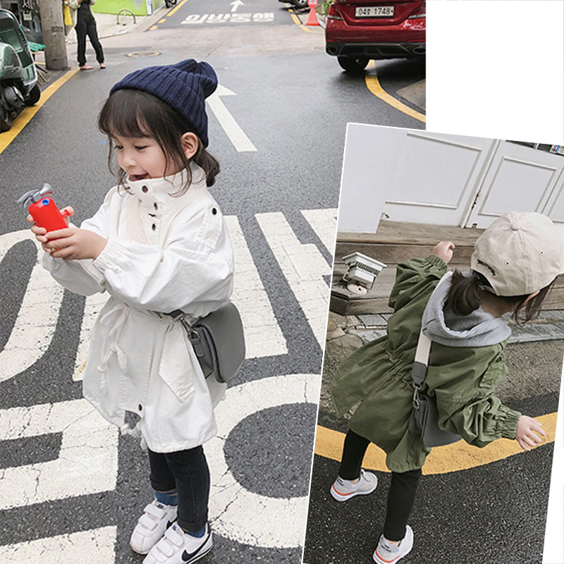 韓国風子供服　韓国ファッション　可愛い　子供服　韓国風ジャケット　カーキ