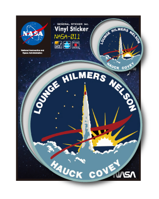 NASAステッカー ロゴ エンブレム 宇宙 スペースシャトル NASA011 グッズ