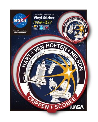 NASAステッカー ロゴ エンブレム 宇宙 スペースシャトル NASA033 グッズ