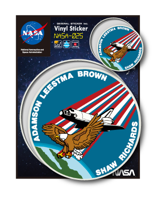 NASAステッカー ロゴ エンブレム 宇宙 スペースシャトル NASA025 グッズ