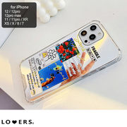 ステッカーデザイン ミラー スマホケース ma 【即納】 カバー ケース iPhone おしゃれ レディース