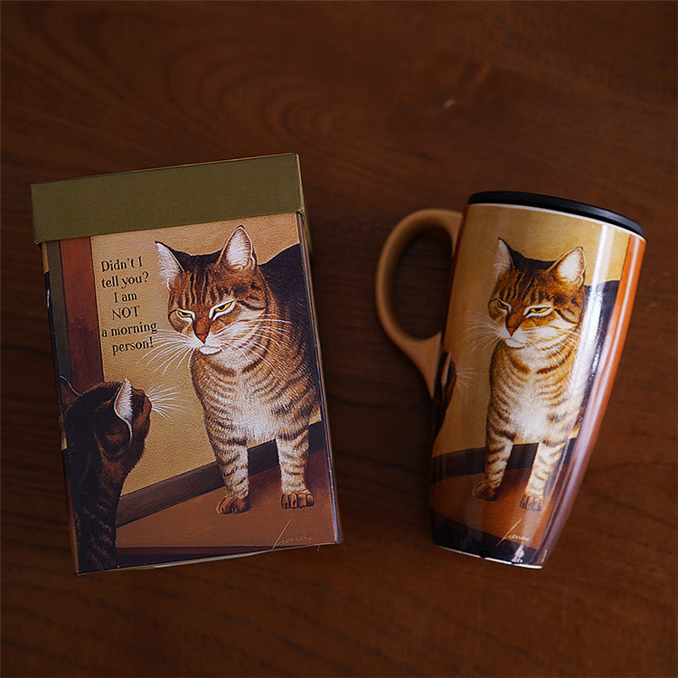 人気！残りわずか	可愛い マグカップ コーヒーカップ 猫 セラミック 大容量
