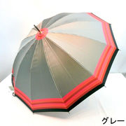 【日本製】【雨傘】【長傘】甲州産先染朱子格子12本骨手開日本製傘