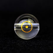 【オリジナル商品】カービング　占星術　太陽　水晶(金彫り)　12mm