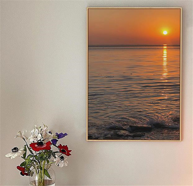 人気！残りわずか Sunrise 絵画 海 日の出 シンプル 絵画  暖かい 抽象 写真