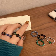リング　指輪　ビーズ　アクセサリー　デザイン　韓国ファッション