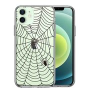 iPhone12 側面ソフト 背面ハード ハイブリッド クリア ケース スパイダー 蜘蛛 クモ