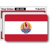 SK422 国旗ステッカー タヒチ TAHITI 100円国旗 旅行 スーツケース 車 PC スマホ