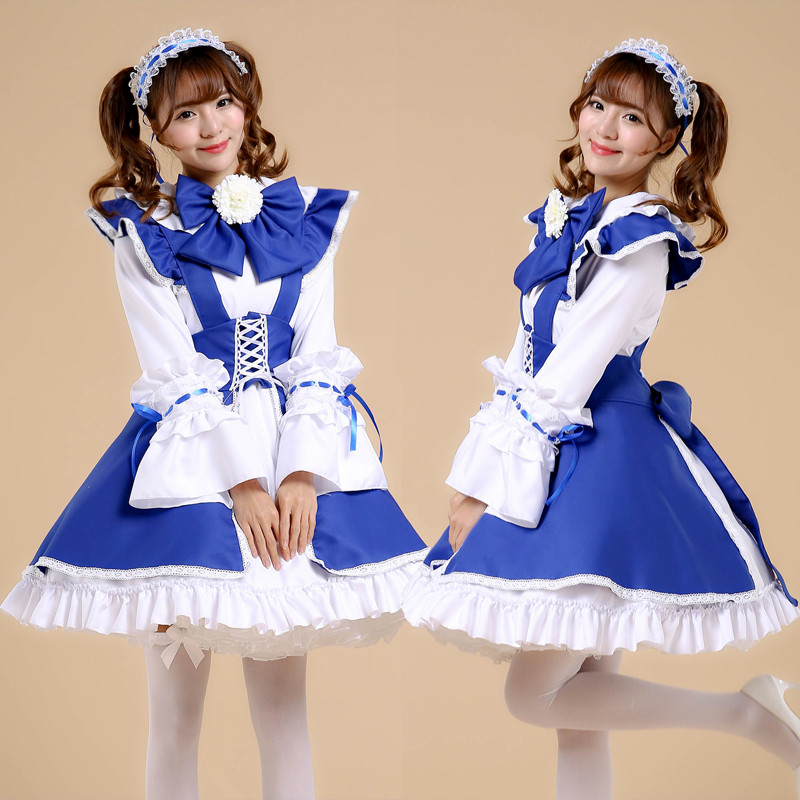 全8色☆S～4L大きいサイズ☆コスプレ メイド服 エプロン