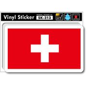 SK313 国旗ステッカー スイス SWITZERLAND 国旗 PC スマホ スーツケース