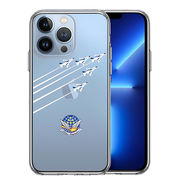 iPhone13 Pro 側面ソフト 背面ハード ハイブリッド クリア ケース シェル ブルーインパルス