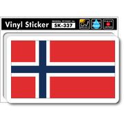 SK337 国旗ステッカー ノルウェー NORWAY 国旗 PC スマホ スーツケース