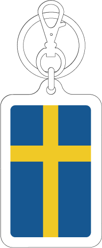 【選べるカラー】KSK218 スウェーデン SWEDEN 国旗キーホルダー 旅行 スーツケース
