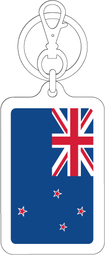 【選べるカラー】KSK225 ニュージーランド NEW ZEALAND 国旗キーホルダー 旅行 スーツケース