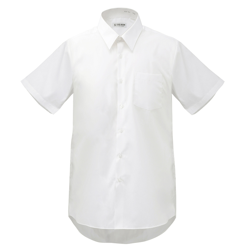 半袖スクールシャツ 男子 形態安定/防汚加工/抗菌防臭 白 110A-185A
