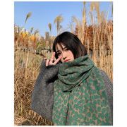韓国ファッション ウエスタンスタイル スカーフ 小さい新鮮な 気質 ヒョウ柄 厚手 暖かい ショール