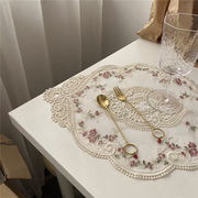 限定販売 レトロ レース テーブルマット ししゅう テーブルクロス 牧歌的なスタイル 装飾