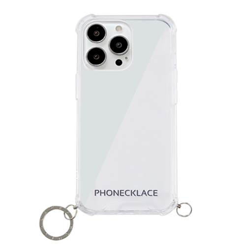 PHONECKLACE ストラップ用リング付きクリアケース for iPhone 13 P