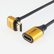 ホーリック HDMI延長ケーブル L型270度 15cm ゴールド HLFM015-584