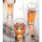 人気のあるデザイン ジュースカップ 家庭用 シャンパン ゴブレット ハンマーパターン プノンペン六角形