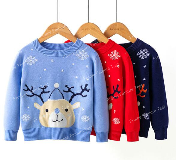 女の子のクリスマス 上着ニットセーターかわいいセーター子供服子供服秋の新ファッション