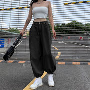 韓国ファッション カジュアルパンツ アジャスタブル ゆったりする スリム カーゴパンツ